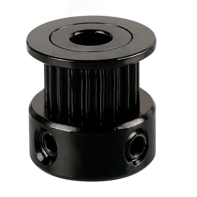 Fulie dintata GT2 de antrenare, 20 dinti, gaura 5mm, curea 6mm, aluminiu, negru [2]