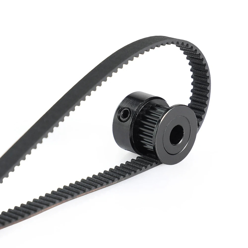 Fulie dintata GT2 de antrenare, 20 dinti, gaura 8mm, curea 6mm, aluminiu, negru [3]