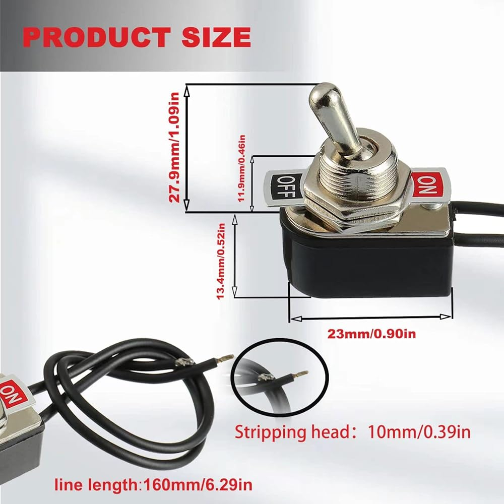 Intrerupator/comutator, ON/OFF, 250V AC, 3A [2]