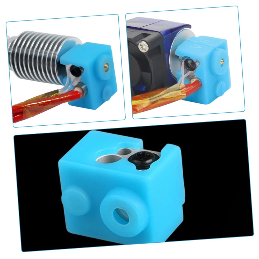 Izolatie din silicon pentru bloc de incalzire E3D V6, 20x16x12mm, albastra [4]