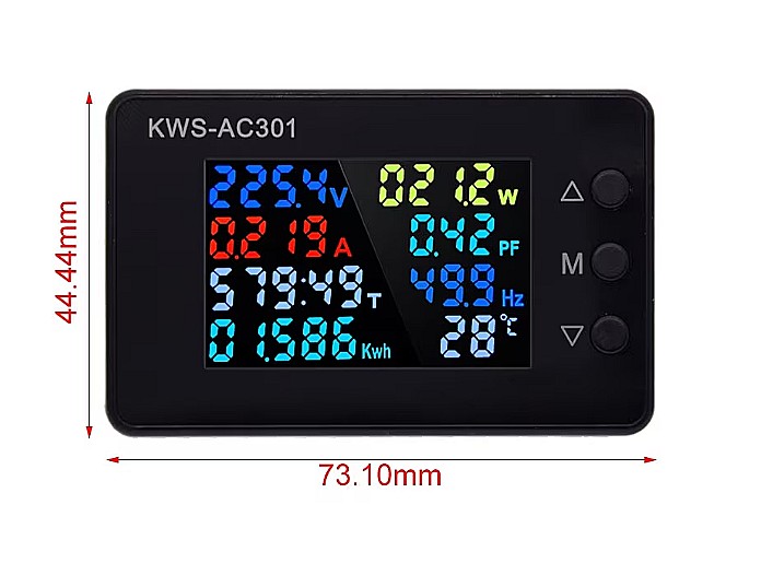 KWS-AC301 cu ampermetru si voltmetru AC 50-300V, 100A [2]