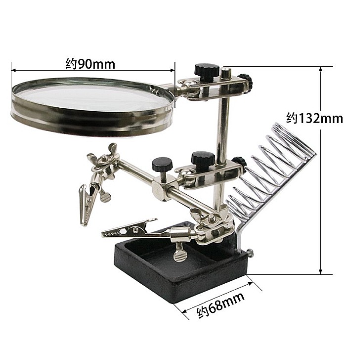 Lupa de birou cu clestisori, suport PBC si suport letcon [2]