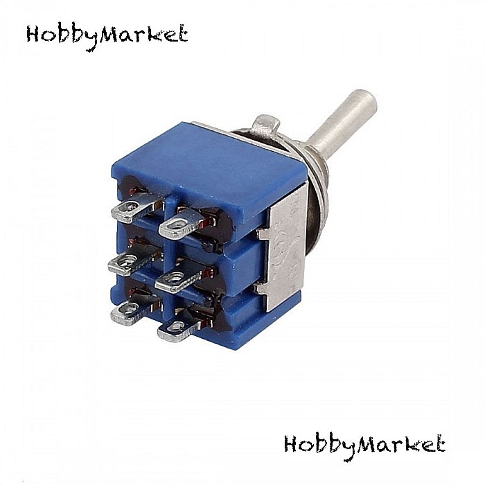 Mini Intrerupator 2 randuri 3 pozitii MTS-203 (ON/OFF/ON) 6P [2]