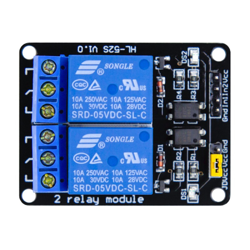 Modul 2 relee 5V, 10A, cu optocuplor si alimentare JD-VCC, pentru Arduino [3]