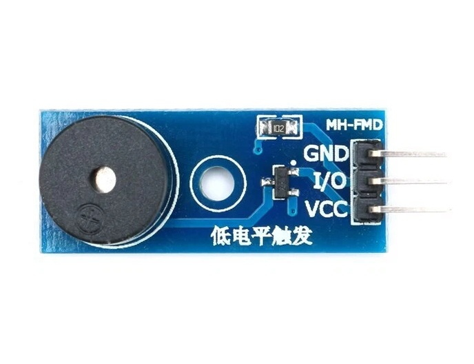 Modul buzzer pasiv 3.3–5V, comanda activa LOW [3]