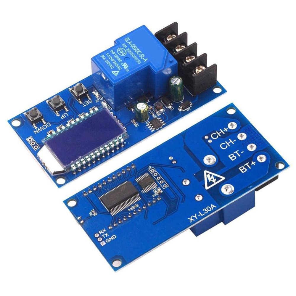 Modul control incarcare acumulatori XY-L30A 6–60V, cu releu, LCD si UART [4]