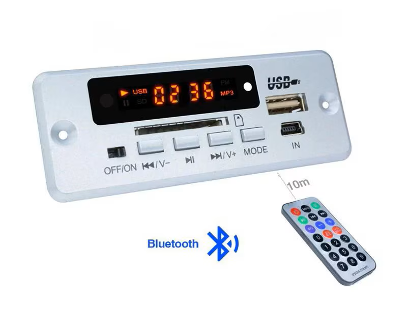 Modul decoder audio MP3 Bluetooth 5V cu amplificator 2x3W, USB, SD, AUX, FM, telecomanda [4]