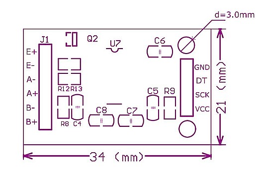 Modul HX711 citire senzor de greutate [3]