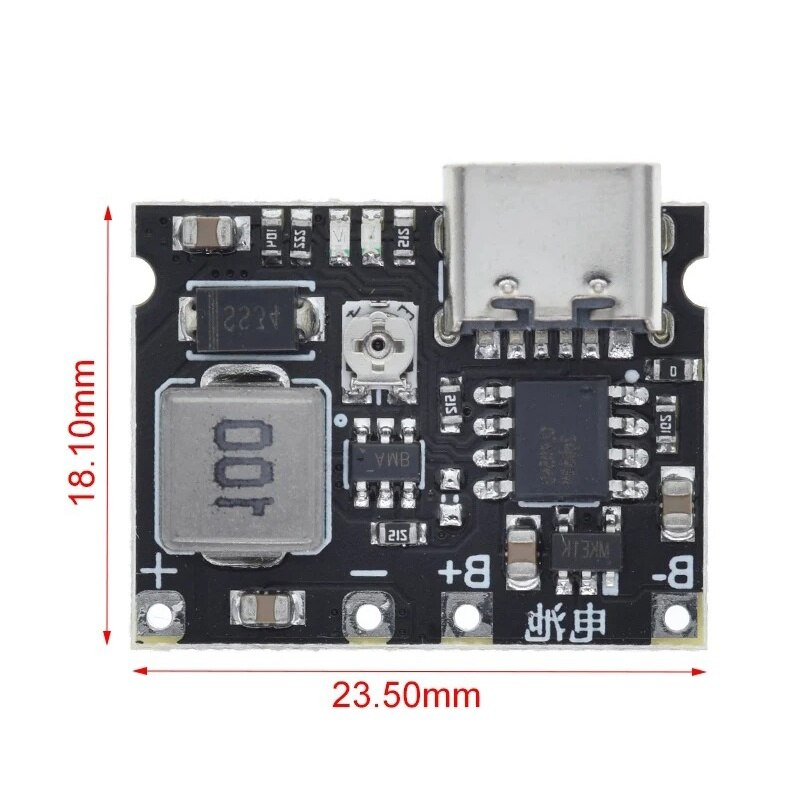 Modul incarcare acumulator Li-ion USB-C, cu convertor step-up reglabil [3]