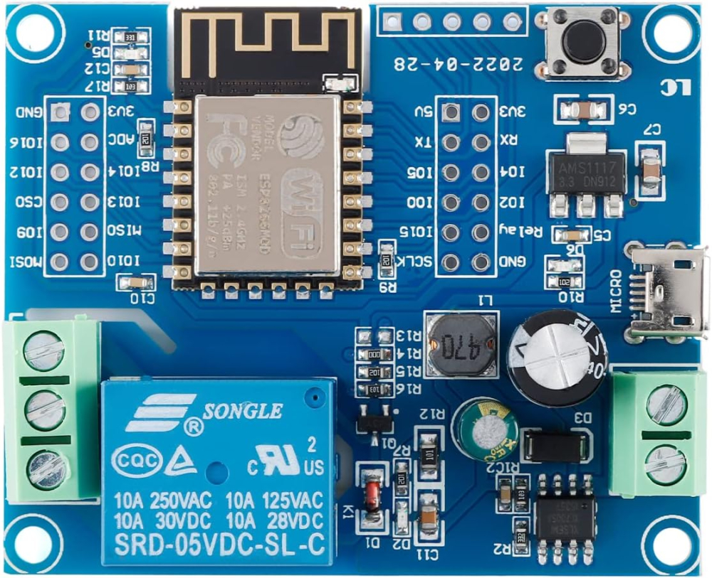 Modul releu WiFi ESP8266, 1 canal, alimentare 5-80V DC, programabil [2]