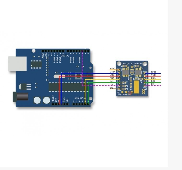 Modul RTC I2C DS1307 cu memorie EEPROM 24C32 si suport LIR2032 [3]