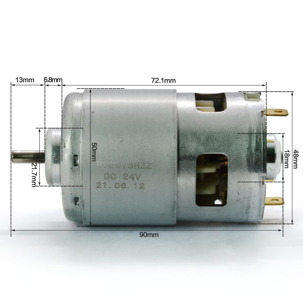 Motor DC RS897 12-24V, 20000 RPM, ax rotund 5mm [4]