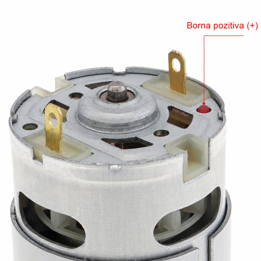 Motor DC RS550 21V, pinion conic 8 dinti, pentru fierastrau electric [2]