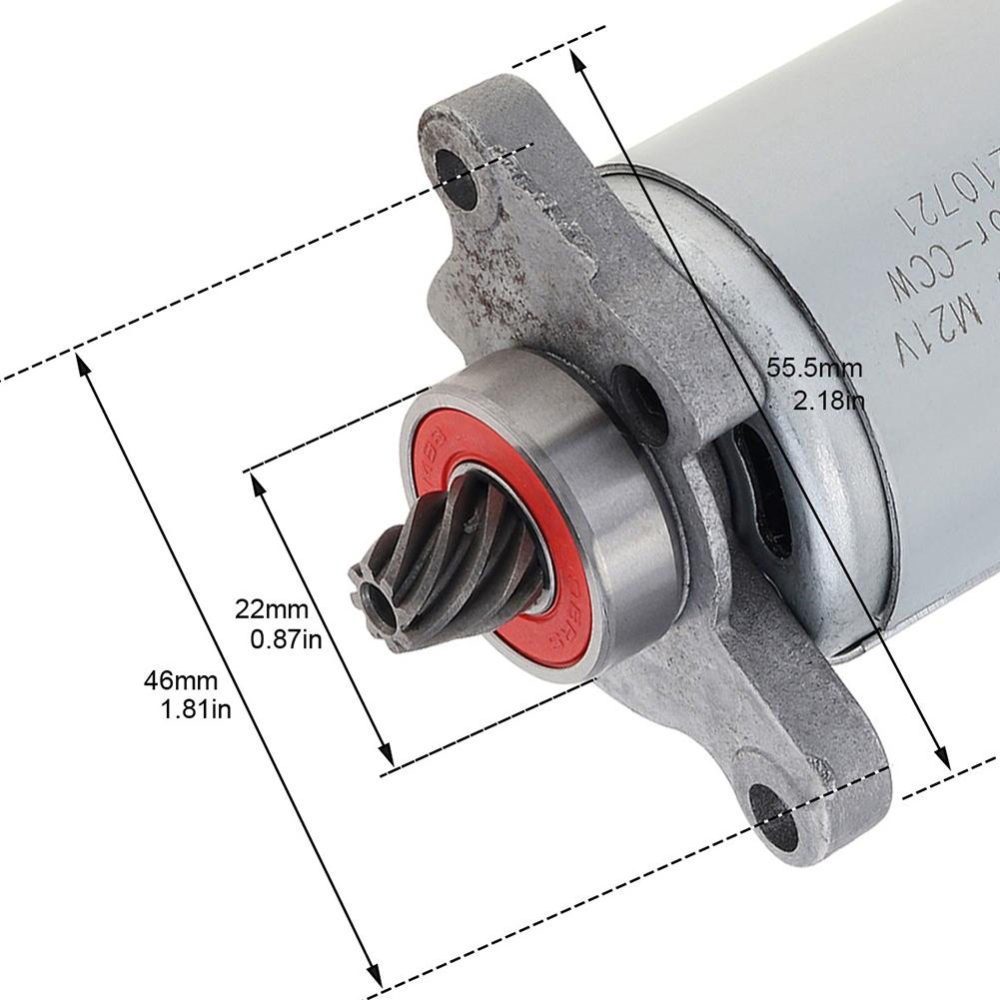 Motor electric DC RS550 21VDC, angrenaj conic 8 dinti, pentru fierastrau electric [3]