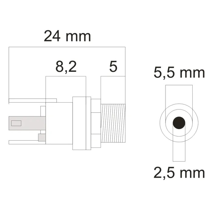 Mufa alimentare mama DC 5.5x2.1mm, 3 pini, montaj panou (set 3 buc.) [3]