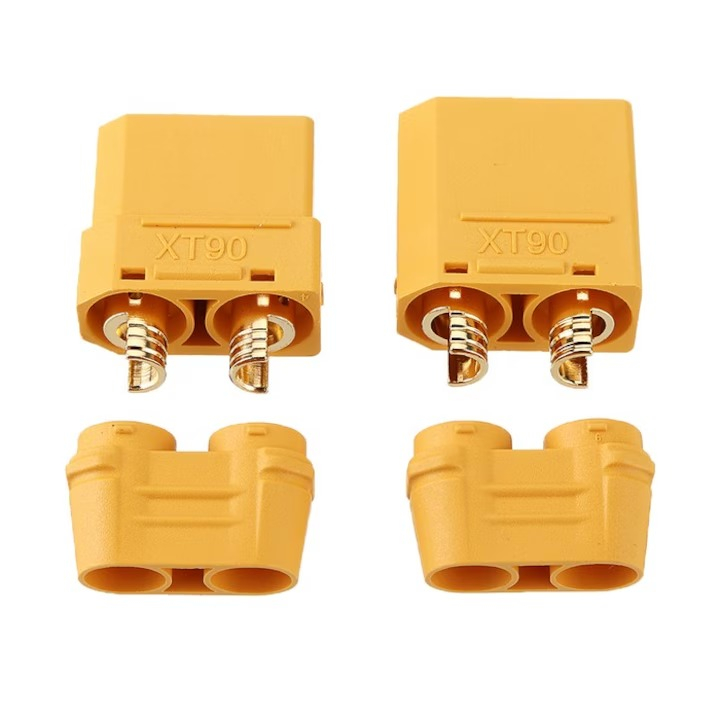 Pereche conectori XT90H mama-tata, 2 pini, cu protectie, 40A [2]