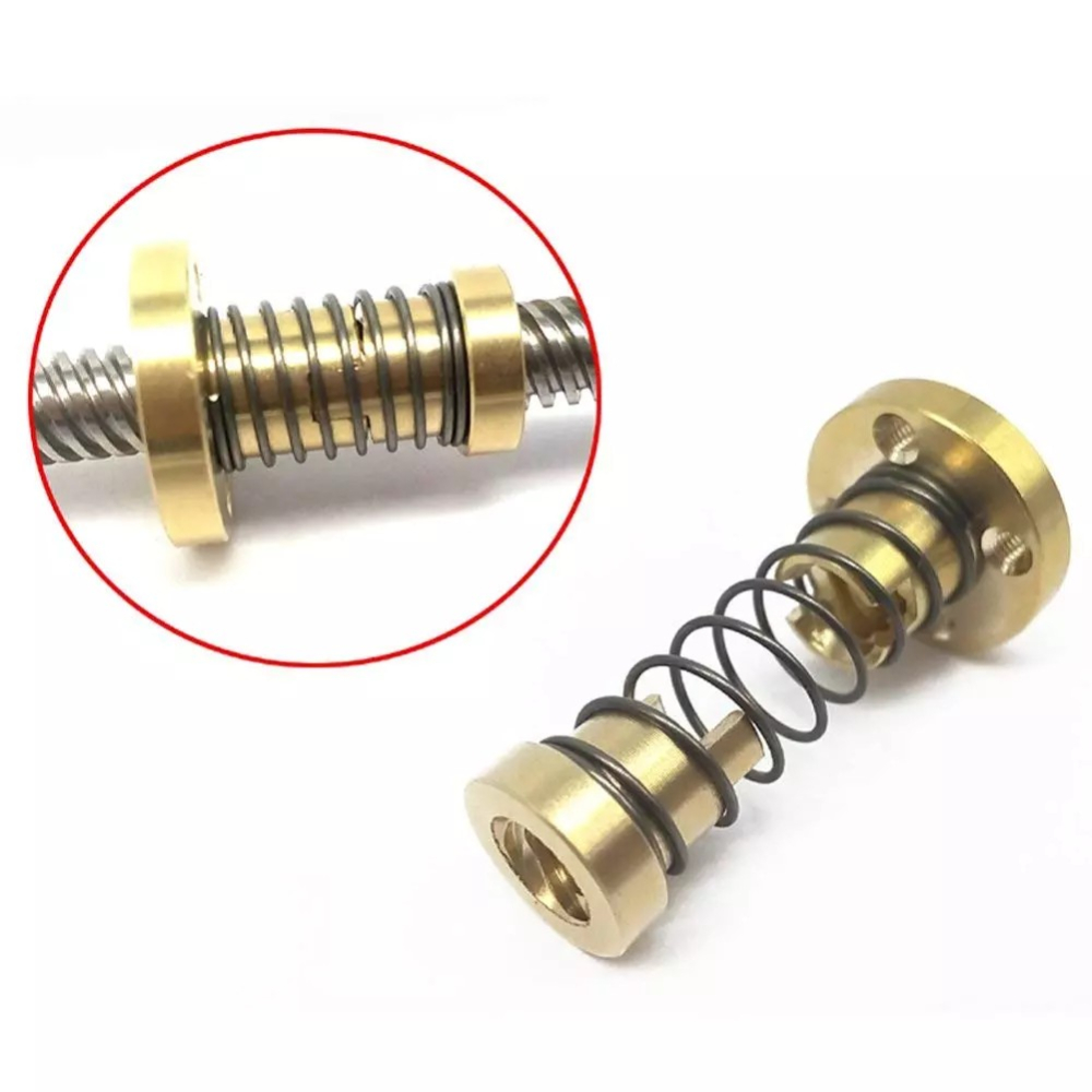 Piulita anti-backlash T8x8 cu arc pentru surub trapezoidal, pas 2mm, avans 8mm [6]