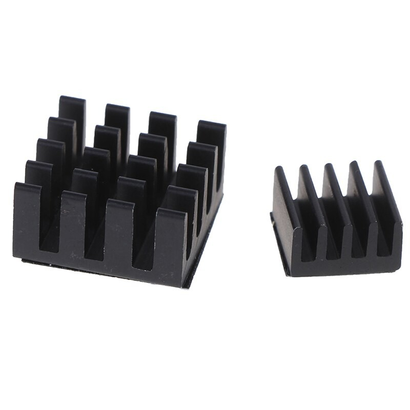 Radiatoare aluminiu Raspberry Pi cu adeziv, 9x9x5mm, 14x14x7mm (set 2 buc.) [4]
