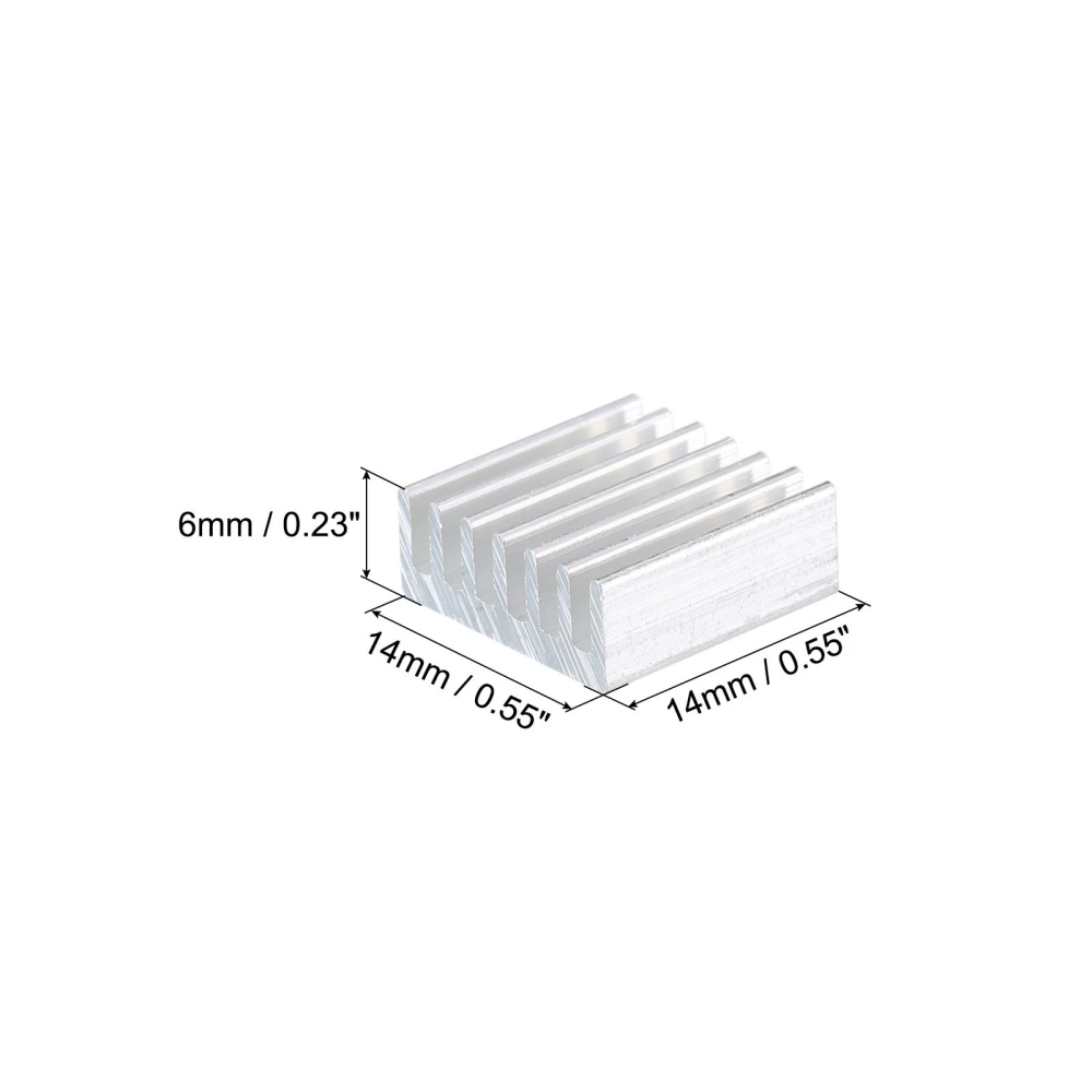 Radiator aluminiu driver si mosfet cu adeziv, 14x14x6mm, imprimanta 3D (set 4 buc) [3]