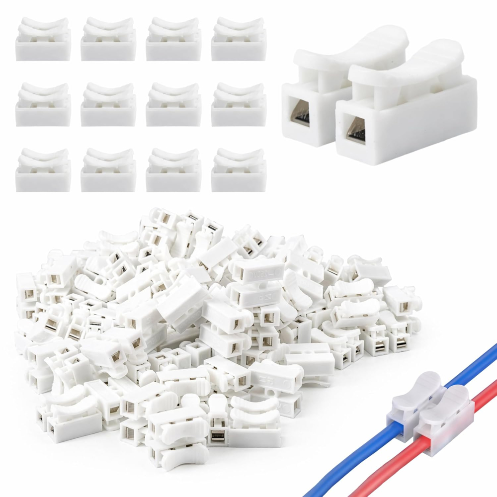 Regleta / conector rapid cu arc push-in 2 fire CH-2, 250V 10A (set 10 buc) [4]