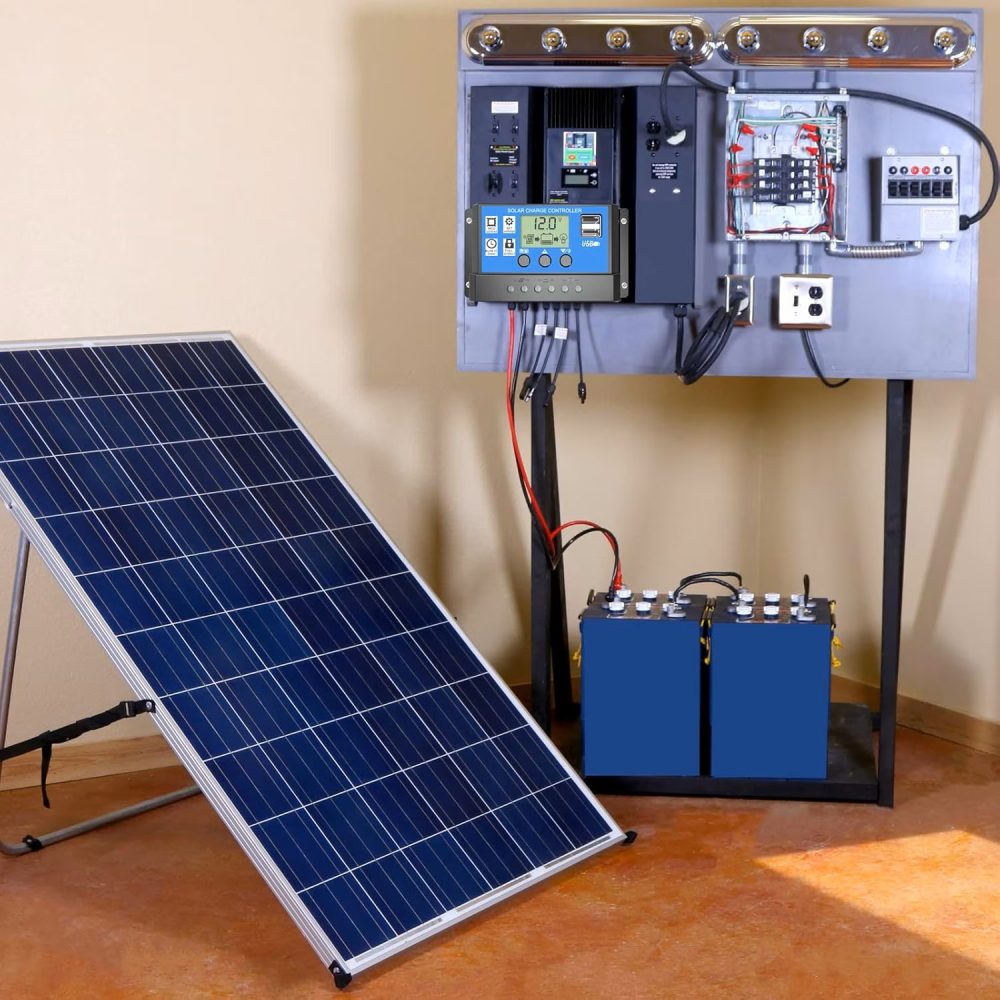 Regulator incarcare solara PWM 60A pentru panouri fotovoltaice, 12V/24V, LCD, USB 5V/3A [10]