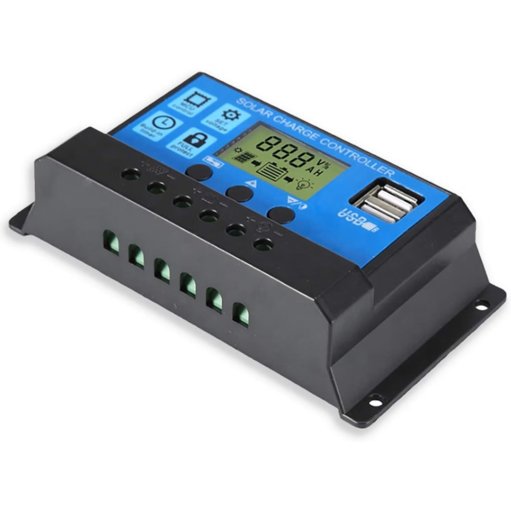 Regulator incarcare solara PWM 60A pentru panouri fotovoltaice, 12V/24V, LCD, USB 5V/3A [2]