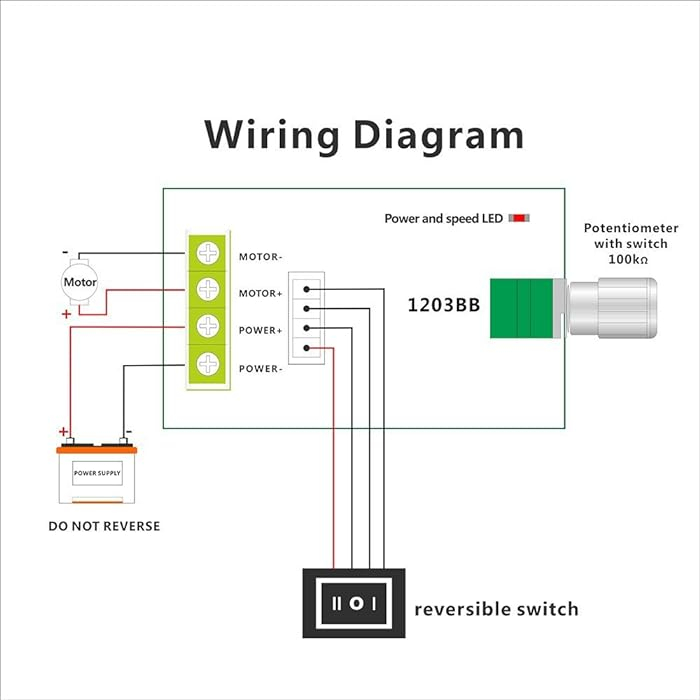 Regulator turatie motor PWM 6-28V DC 3A, cu buton reversor [3]