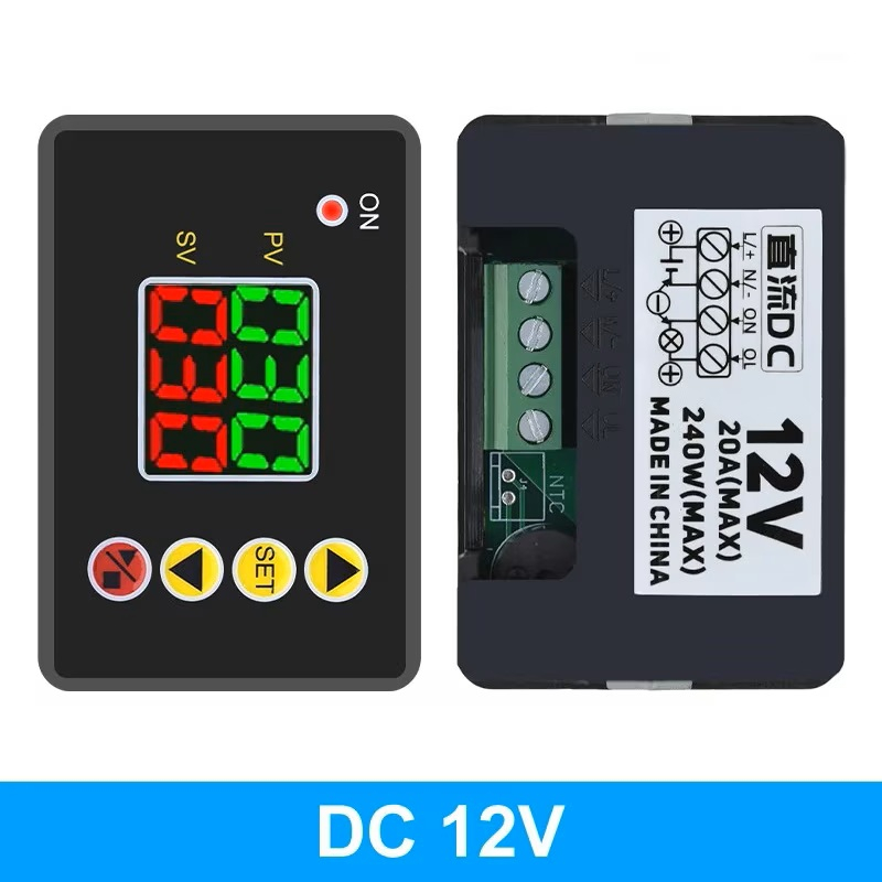 Releu temporizator cu intarziere T2310, digital dublu, 240W, DC 12V [2]