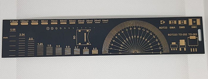 Riglă PCB 20cm cu sloturi componente electronice [2]