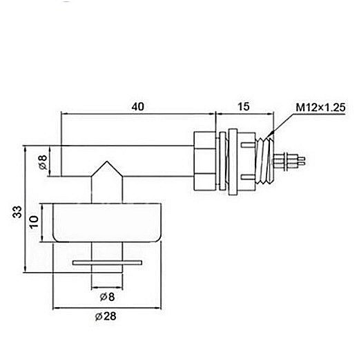 Senzor nivel apa ZPC1 unghi drept pentru releu XH-M203, fir 100cm [3]