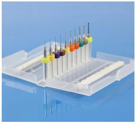 Set 10 micro burghie PCB din otel tungsten 0.3-1.2 mm, pentru CNC, gravura, placi de circuit si curatare orificii fine [2]