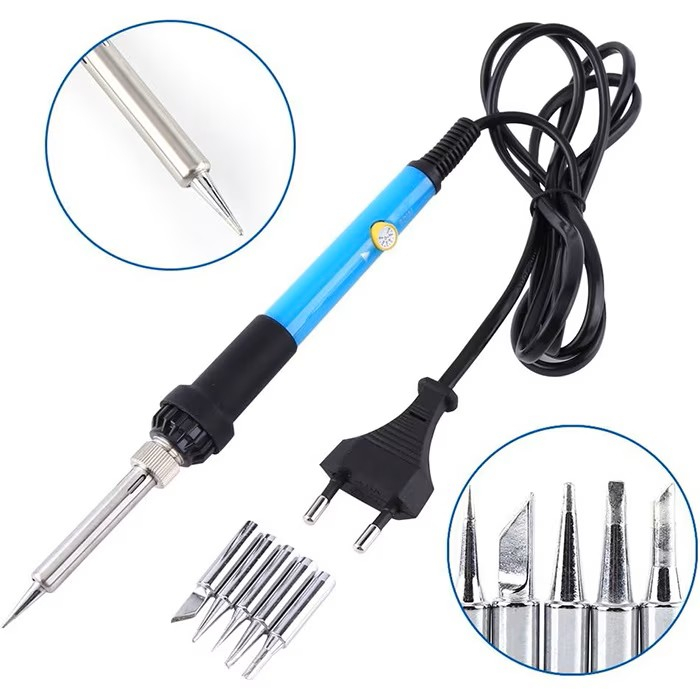 Set letcon 60W, 220V, temperatura reglabila, 5 varfuri de schimb si sacaz [2]