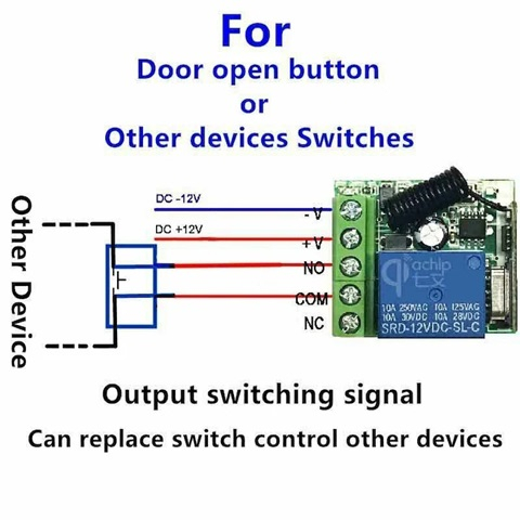 Set modul RF cu releu si telecomanda, 12VDC, 10A, 433MHz, 1 canal [4]