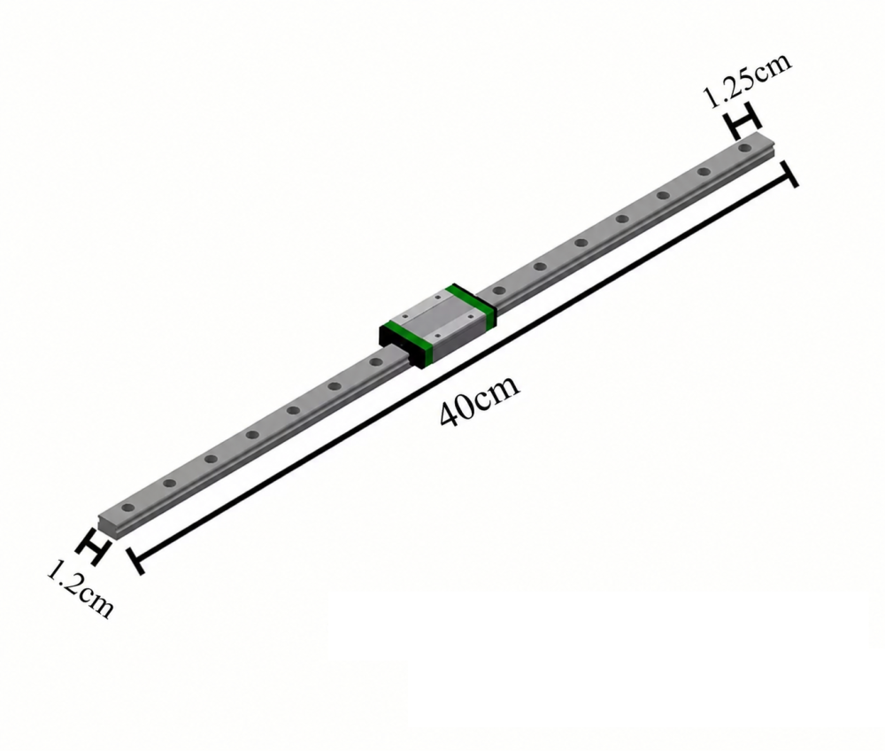 Sina ghidaj liniar MGN12R, 400mm, cu patina MGN12C [4]