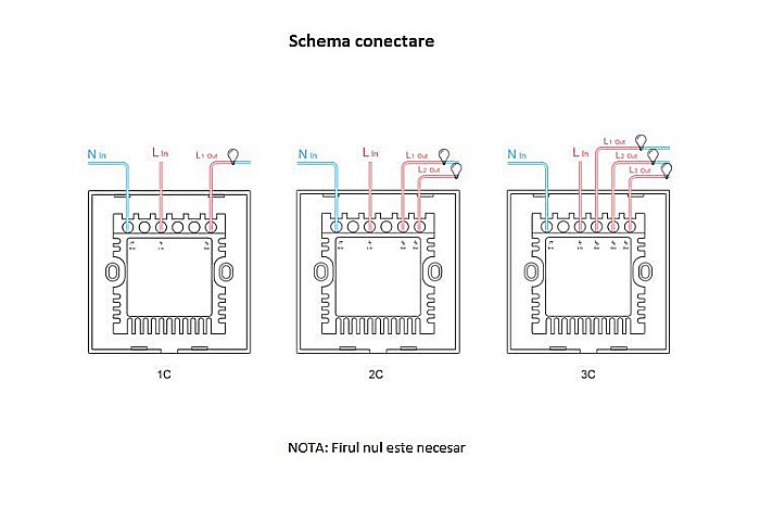 Sonoff T3EU3C-TX Touch Wifi & RF -intrerupator cu 3 canale negru [2]