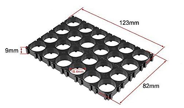 Suport Modular 4x6 Acumulatori Li-Ion 18650 [2]