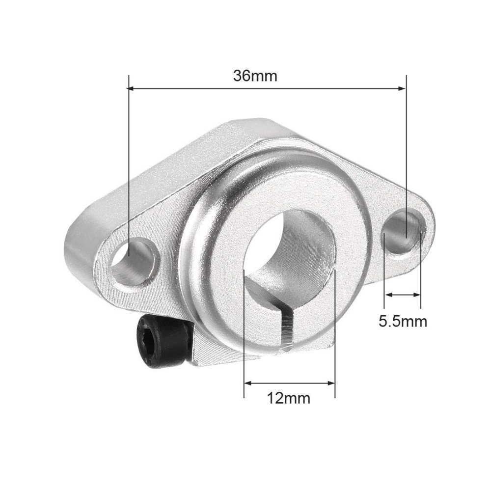 Suport orizontal pentru axa liniara SHF12, 12mm, CNC si imprimanta 3D [3]