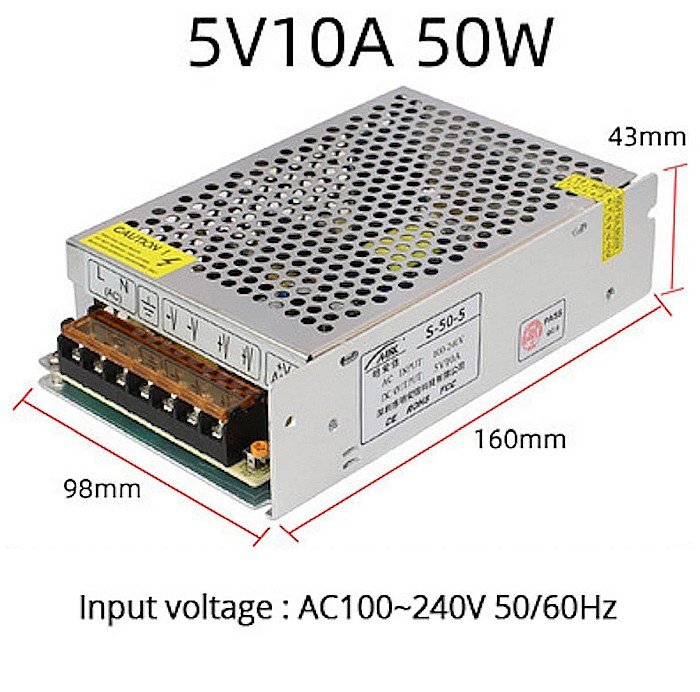 Sursa alimentare in comutatie 220VAC la 5VDC 10A 50W mini [2]