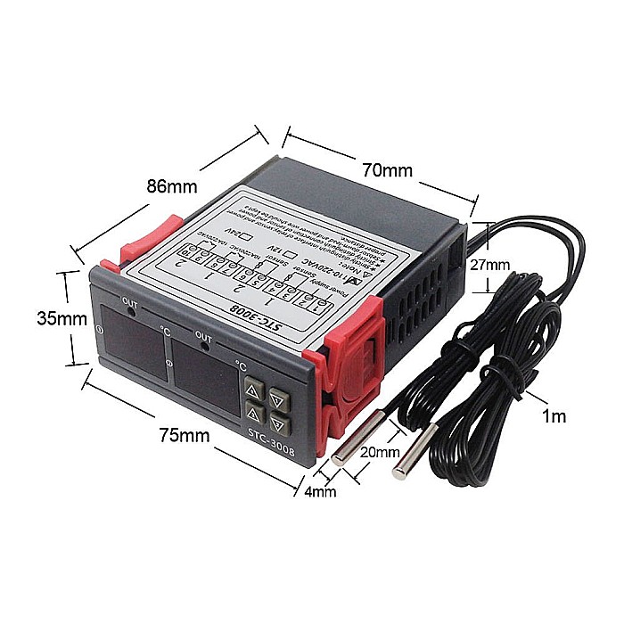 Termostat Digital Dual STC-3008 Control Temperatura AC220V [2]