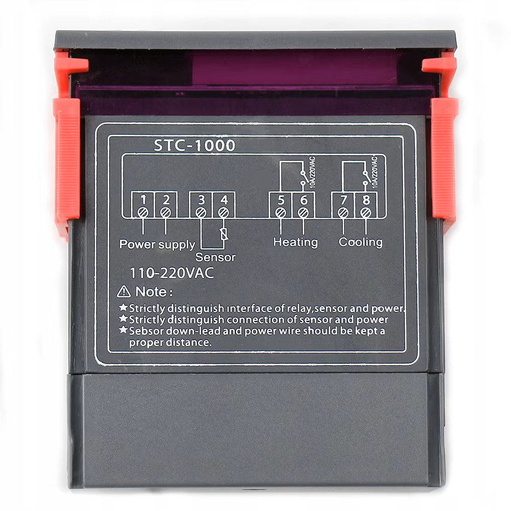 Termostat digital STC-1000 110-220V, control temperatura incalzire si racire, sonda NTC 10K 1m [2]