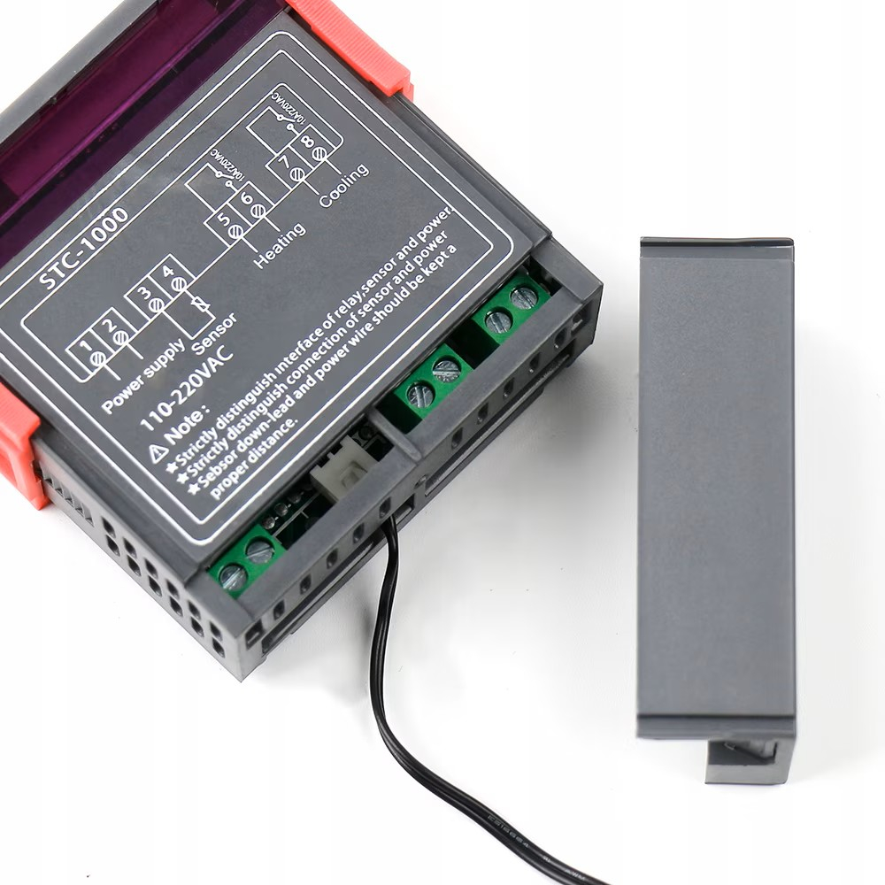 Termostat digital STC-1000 110-220V, control temperatura incalzire si racire, sonda NTC 10K 1m [4]