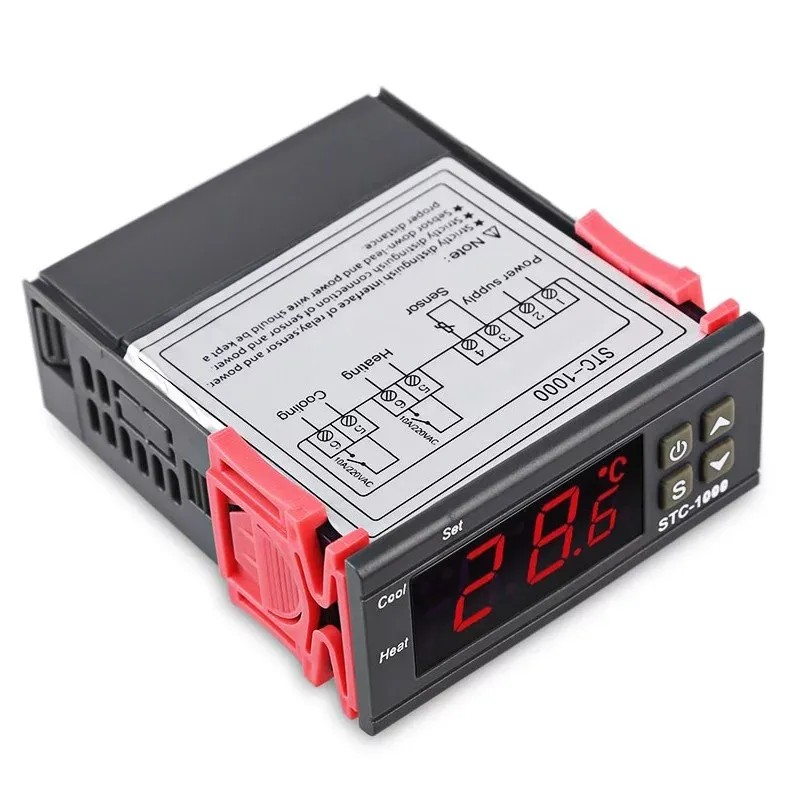 Termostat digital STC-1000 24V, control temperatura incalzire si racire, sonda NTC 10K 1m [6]