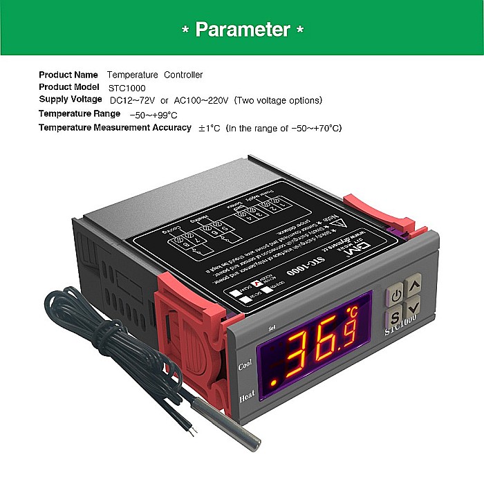 Termostat digital STC-1000 control temperatura 12V [2]