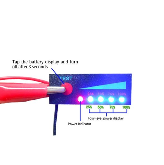 Tester Acumulator Litiu 3S - indicator LED 10.5V-12.6V, consum redus, precizie maxima [3]