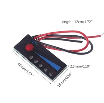 Tester Acumulator Litiu 3S - indicator LED 10.5V-12.6V, consum redus, precizie maxima [2]
