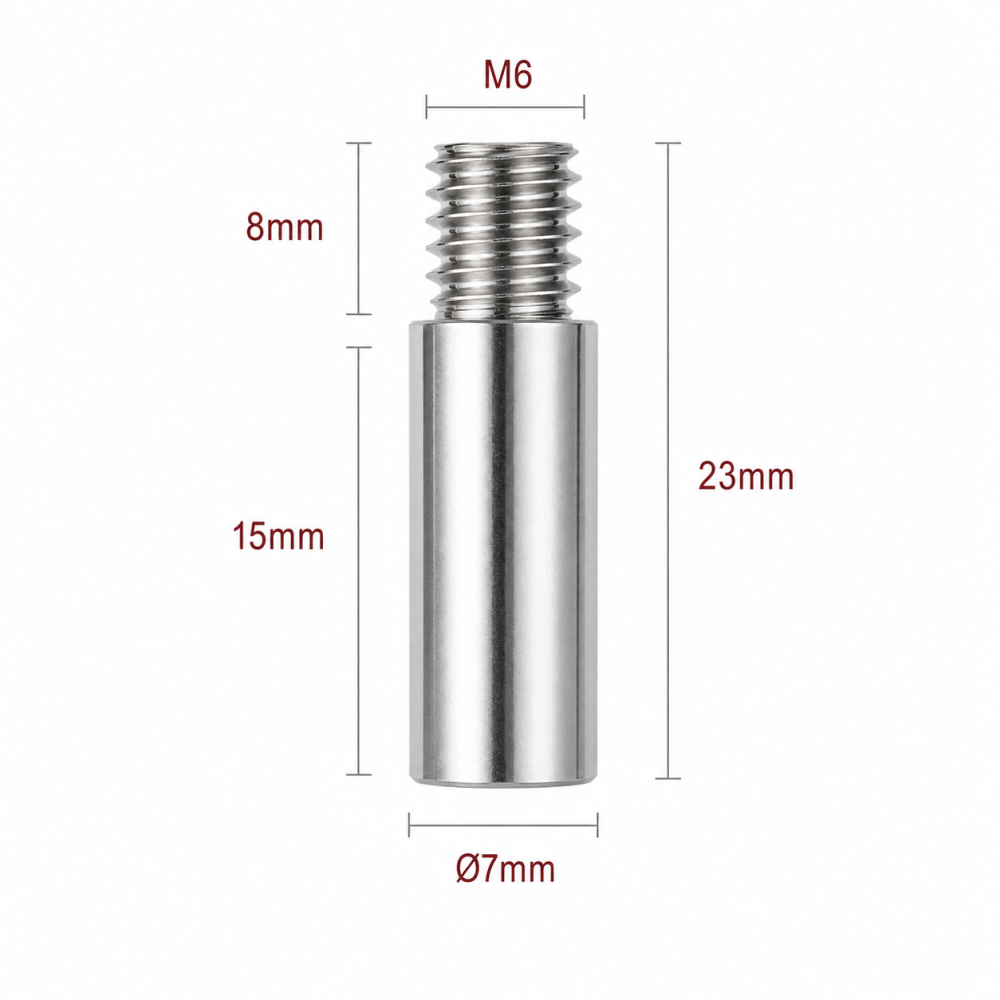 Tija filetata M6x23mm pentru hotend, fara tub PTFE, filament 1.75mm [5]