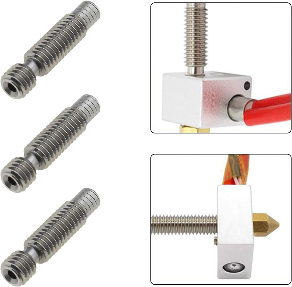 Tija filetata M6x26mm pentru hotend V6, fara tub PTFE, filament 1.75mm [3]