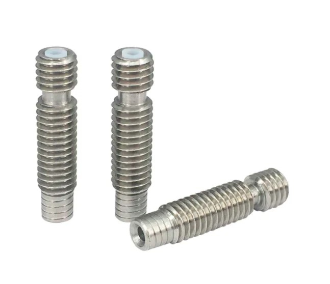 Tija filetata M6/M7x22mm pentru hotend E3D V6, cu tub PTFE, filament 1.75mm [2]
