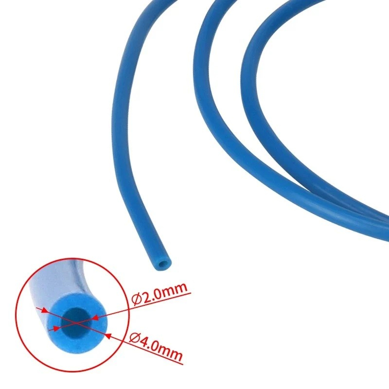 Tub PTFE albastru 2x4mm, lungime 1m, pentru filament 1.75mm, imprimanta 3D [2]