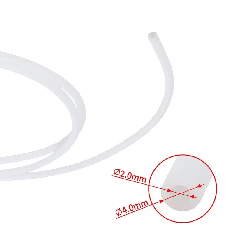 Tub PTFE transparent 2x4mm, lungime 1m, pentru filament 1.75mm, imprimanta 3D [2]